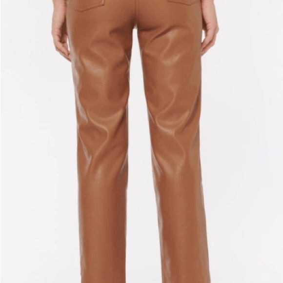 Cami NYC Vegan Leather Pant In Tan - Picture 3 of 5